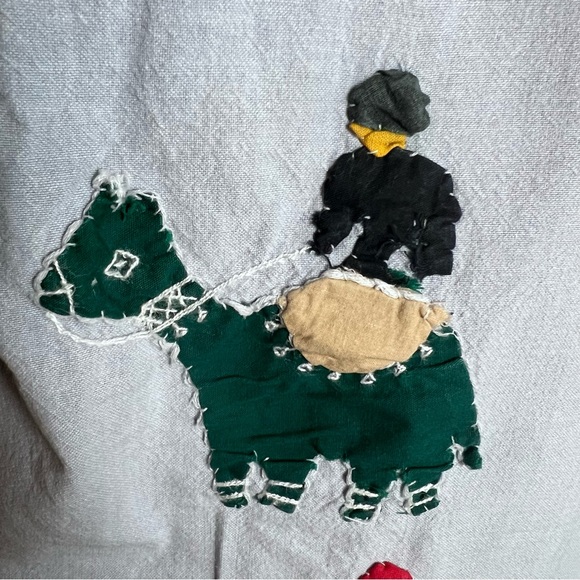 Passports Of Pier 1 Imports Vintage Chambray Button Up Animal Appliqués Size S - Picture 5 of 15